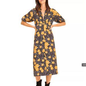 BA&SH Ba & Sh Babeth Shirt Dress In Curry